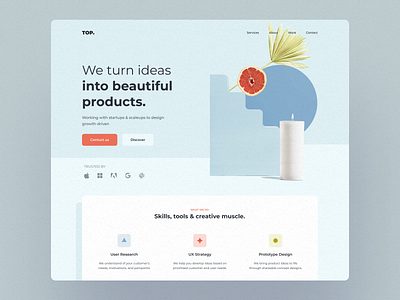 TOP. design landing page mobile soft startup ui ux web website