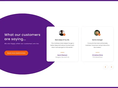 Testimonial - "Mattress King" branding graphic design minimal testimonial ui ux website