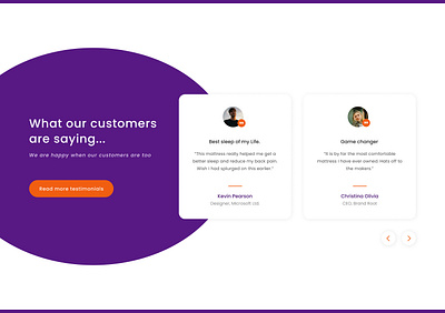 Testimonial - "Mattress King" branding graphic design minimal testimonial ui ux website