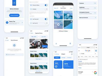 CleanX App app app design blue clean cleaning app contact design dribbble ios minimal mobile mobile app simple ui ux ımages