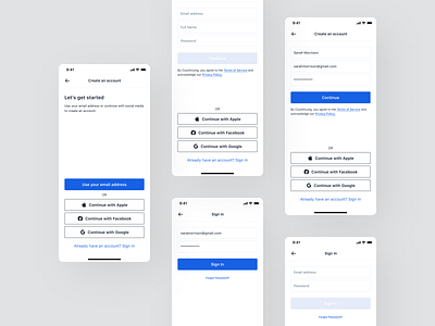 Online Education App Signup & Login UI Design academy app apps clean course education educationapp figma ios iphone kit learning minimal mobile mobile app online process signup ui ux