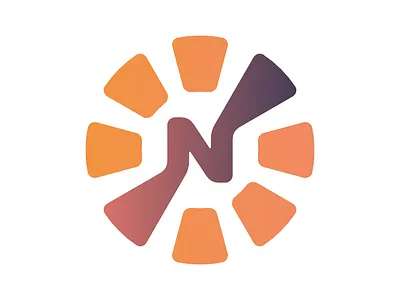 New Day attractive branding clean design flat friendly graphic design letter logo minimal n sun vector