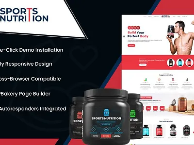 Sports Nutrition Store - Multipurpose WooCommerce Theme nutrition online store sports wordpress theme