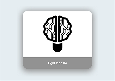 Light Icon advance brain brainstorming branding bulb design illustration light logo technology vector