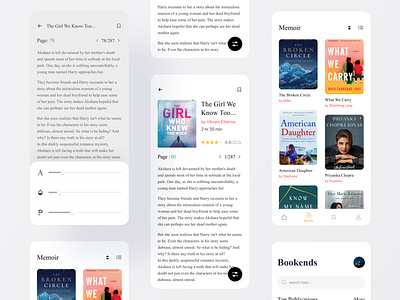Bookends Book App book app book shop e library ebook design ecommerce education illustration ios app library mobile ui news app rafiqurrahman51 reading app story book system trending typograohy ui uiux ux