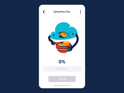 Uploading Files aftereffects animation cloud design files illustration illustrator lottie motion sushi ui uploading ux vector web