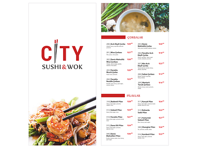 CITY sushi&wok branding graphic design logo