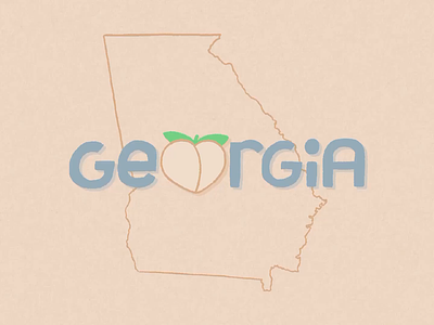 Day 50: 100 Days of Hand Lettering 100dayproject georgia hand lettering illustration lettering peach type typography