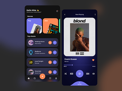 Muzio album apple music artists band deezer design itunes mobile mobile ui music music app music player musician player playlist shazam soundcloud spotify ui ui design