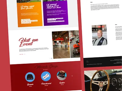 Car Museum Website car clean graphic design illustration minimal museum ui ux web