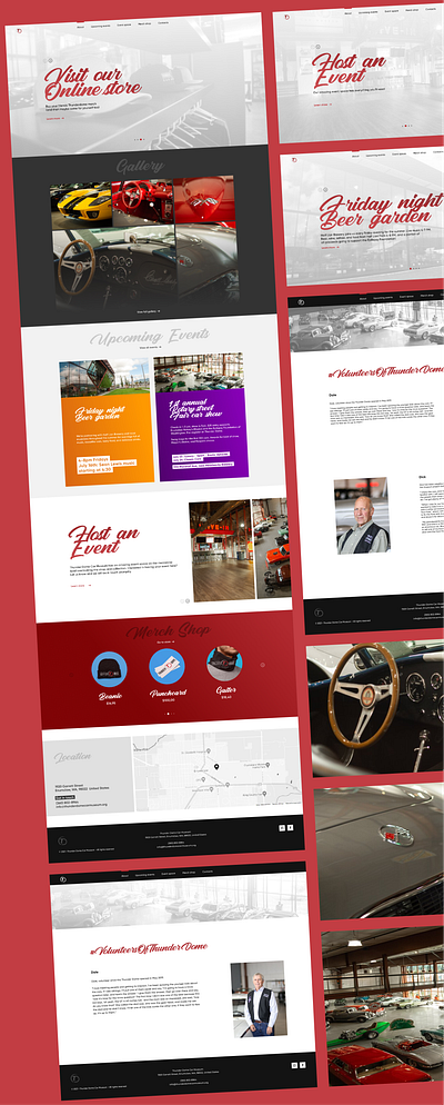 Car Museum Website car clean graphic design illustration minimal museum ui ux web