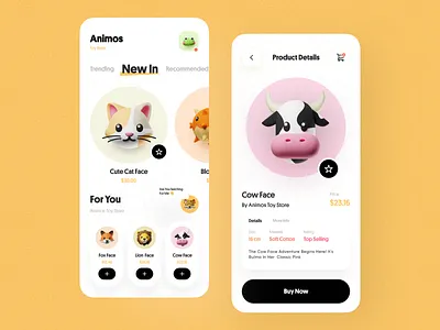 Mobile App: Kids Toy Shop 3d animoji app app design design emoji fun illustration kid kid shop kids kids shop minimal mobile mobile app mobile ui orix sajon toy toy shop