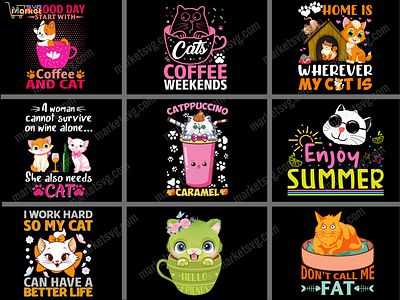 Cat T-Shirt Design cat cat t shirt design graphic design illustration logo t shirt vector