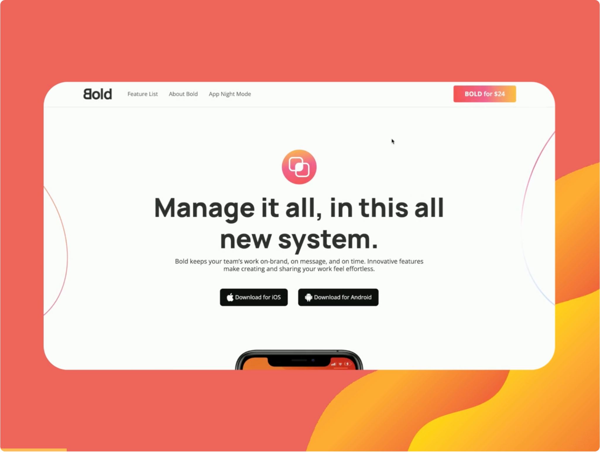 Bold Webflow template animation app flow landing motion graphics ui web web site webflow