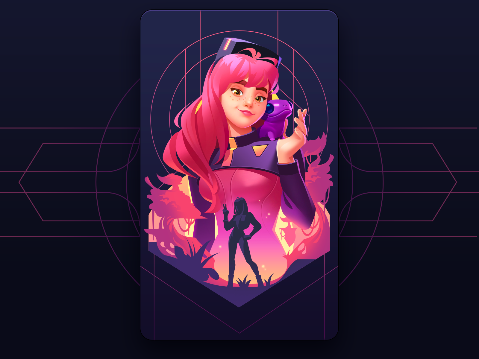 Example of Gaming / Nft Cards Illustration