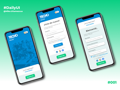 Sign Up | #Hackathon4Good app dailyui hackathon4good iphonex mobile paloit signup soytecho ui