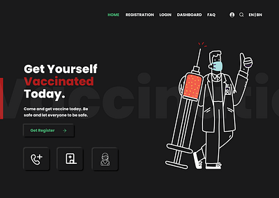 Vaccination Web App design ui ux web