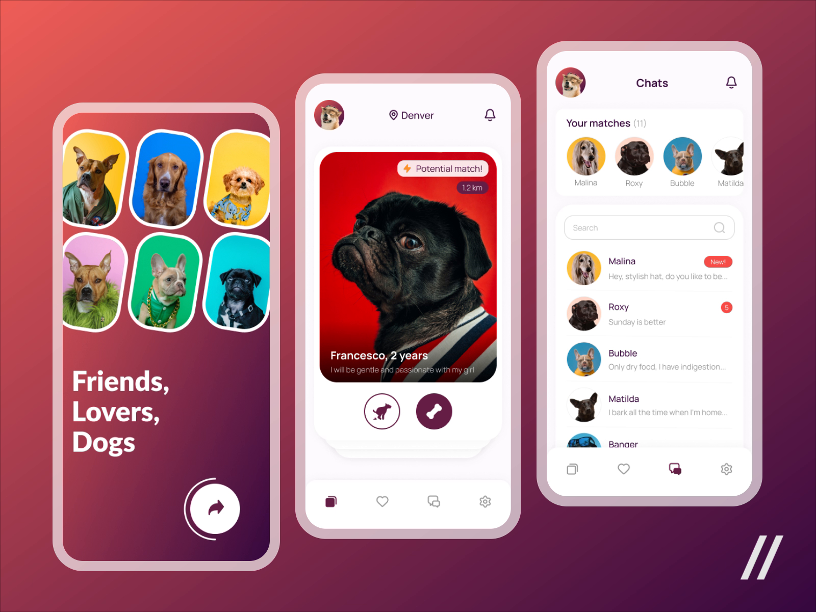 Dating App for Dogs by Daria Kravets for Purrweb UI/UX Agency on Dribbble