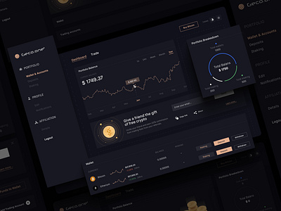 Trading Platform Dashboard airnauts airnauts studio bitcoin branding crypto dashboard finance finance trading platform graphic design interface logo menu money navigation trading ui web webdesign