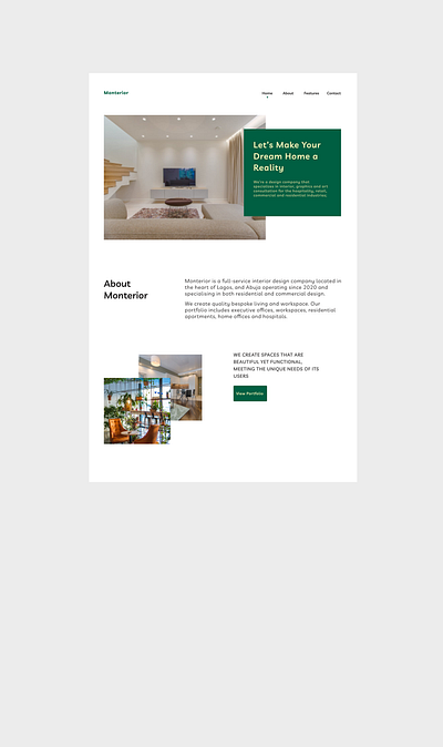 Interior Landing Page branding design interior landing page ui web