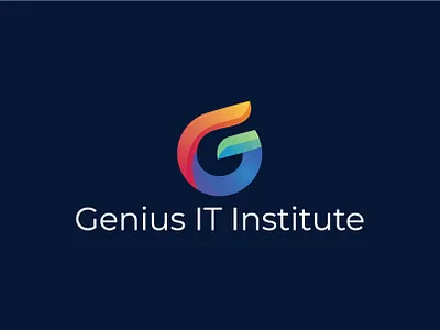 Genius IT Institute Logo branding design flat graphic design illustration it it logo logo minimal vector