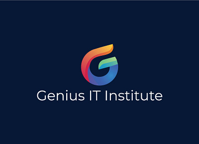 Genius IT Institute Logo branding design flat graphic design illustration it it logo logo minimal vector