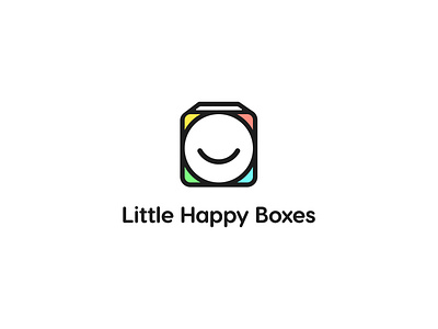 Little Happy Boxes 2d adobe art brand design branding clean colourful design graphic design illustration kids brand logo logo design logos minimal pastel vector