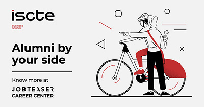 Riding bycicle design flat illustration minimal vector