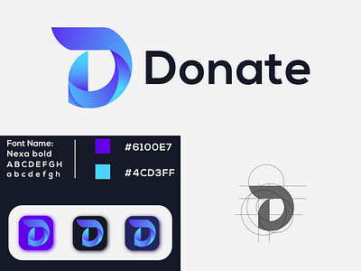 "Donate" Monogram logo design concept-Logo Design -Modern logo d logo d modern logo logo logo design logoawesome logoclub logodesigner logofolio logoinspiration logolist logomaker logomark logos logotype logotypes logovector logowork logoworld modern logo modern logo design