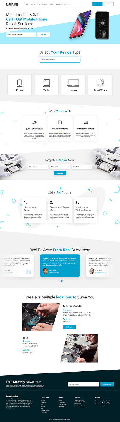 Repair Screen Website mockup branding design illustration illustrator logo mockup psd photoshop ui ui design vector website website design