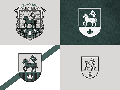 Edwards House Crest (Reformation Bible College) badge branding crest design engraving etching heraldic heraldry illustration logo peter voth peter voth design shield vector