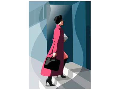 Office girl illustration flat girl illustration vector