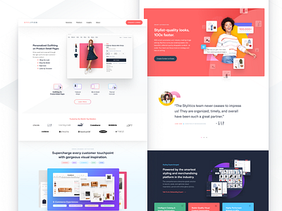 Stylitics Homepage Design agency branding creative direction design design system outfitting platform product style technology ui design ux design web design