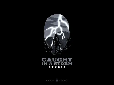 Caught In A Storm Studio branding development dusan klepic games gaming geek lightning logo nerd rain storm studio thunder