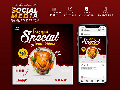 Social Media Banner Design ad banner ads banner cover design facebook ads facebook banner facebook post graphic design header illustration instagram post logo podcast cover resturant post social media banner social media post twitter banner