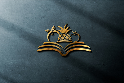 Fruit Book Logo art concept logo vector