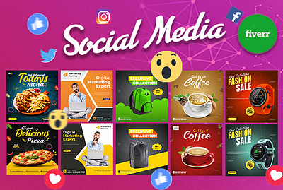 Social Media post Design, Instagram post banner social media banner social post design