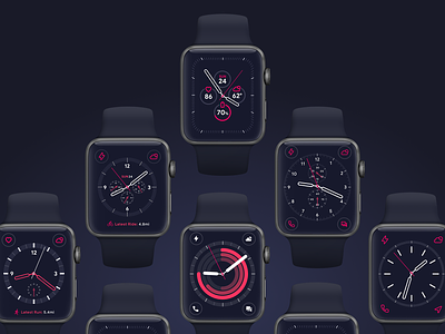 iWatch Smartwatch OS UI UX homescreens app app design branding daily ui data visualization flat graphic design icons identity illustration infographics ios mobile smart watch typography ui ux vector web web design