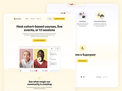 superpeer.com 🤙 new landing branding clean design home page landing landing page product design superpeer ui user experience ux web whitespaces