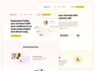 superpeer.com 🤙 new landing branding clean design home page illustration landing landing page superpeer ui user experience ux web whitespaces