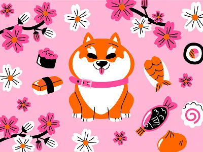 Shiba Inu ai dog illustration shiba inu vector