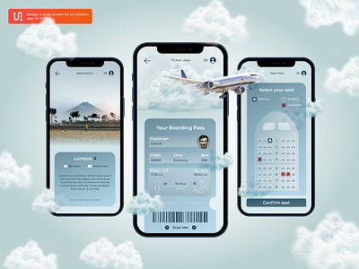 Aviation App Ideia 2d adobe photoshop app app design aviation creativity dailyui design figma graphicdesign interface design ios iphone minimal plane ticket ui ux