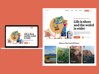 AnTravel - Travel Agency Website Design app design minimal travel ui ux