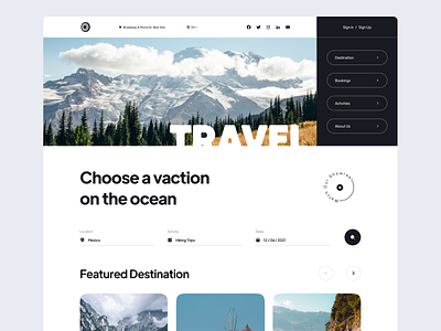 Travel Agency design destination homepage landing apge minimal webdesign popular design popular shot travel agency travel agency homepage travel agent travel booking travel web travelling web web design webdesign website website design website uiuxdesign