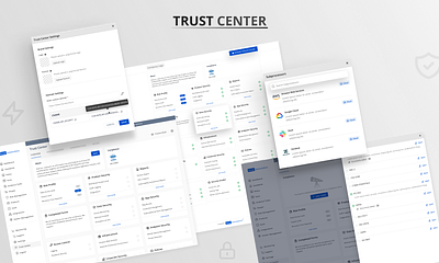 Trust Center compliance motion graphics product design security teaser trust center ui ux video