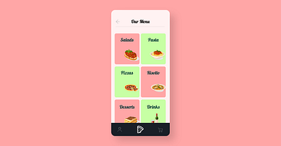 #DailyUI 043 app daily ui daily ui 043 design drink drink menu figma food food menu graphic design illustration italian italian food italian restaurant menu restaurant restaurant app ui ux