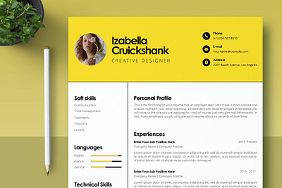 CV Resume Template 3d animation branding clean cover letter cv design cv template design free graphic design illustration logo minimal motion graphics resume resume clean resume design resume template ui