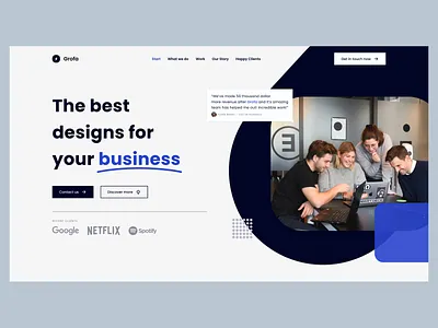 Design Agency Website Concept branding design design agency light modern ui uidesign