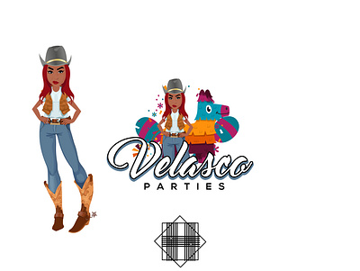 Velasco Parties branding graphic design illustration logo