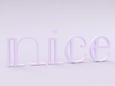 nice 3d letterin 3d branding design graphic design illustration logo typography ui vector